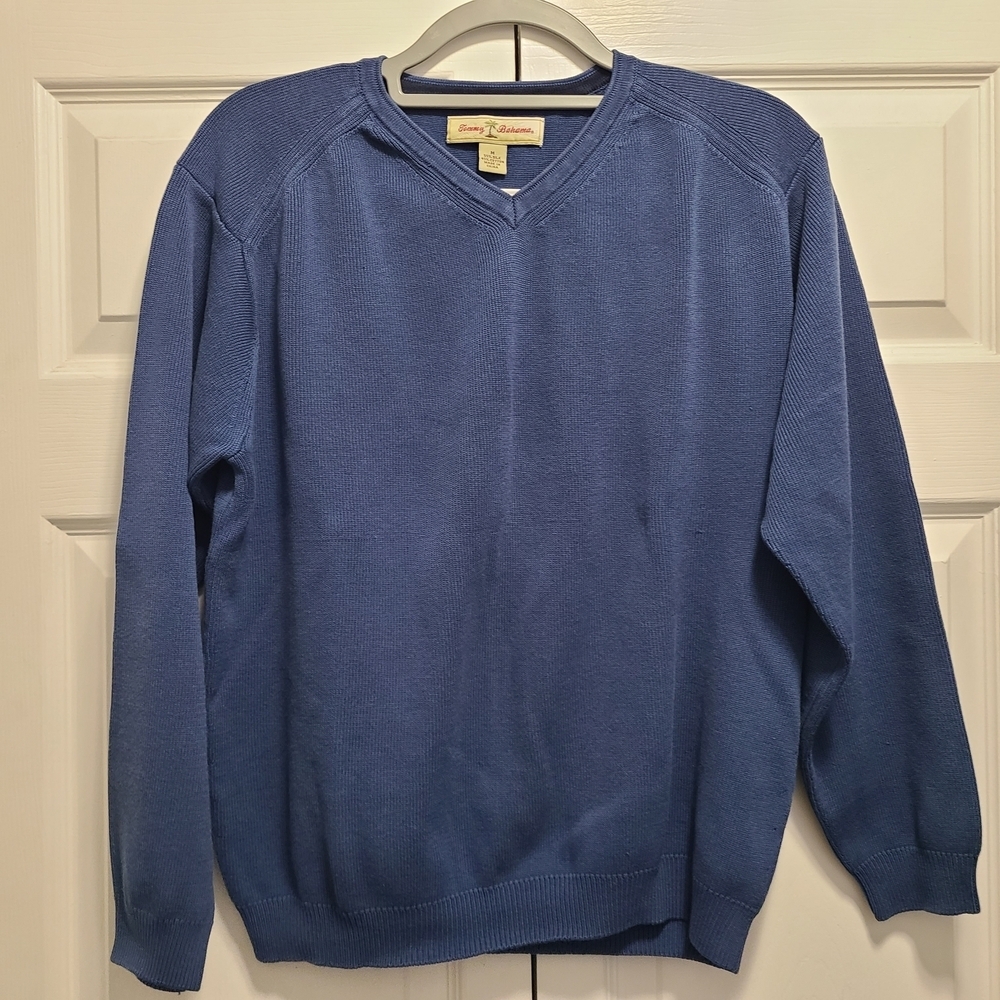 Tommy Bahama Blue Silk Cotton‎ Men's Sweater Size M